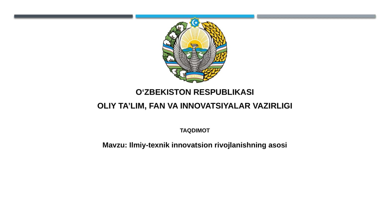 Ilmiy-texnikinnovatsionrivojlanishningasosi