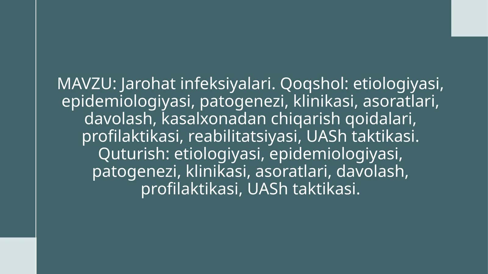 Jarohat infeksiyalari va Qoqshol