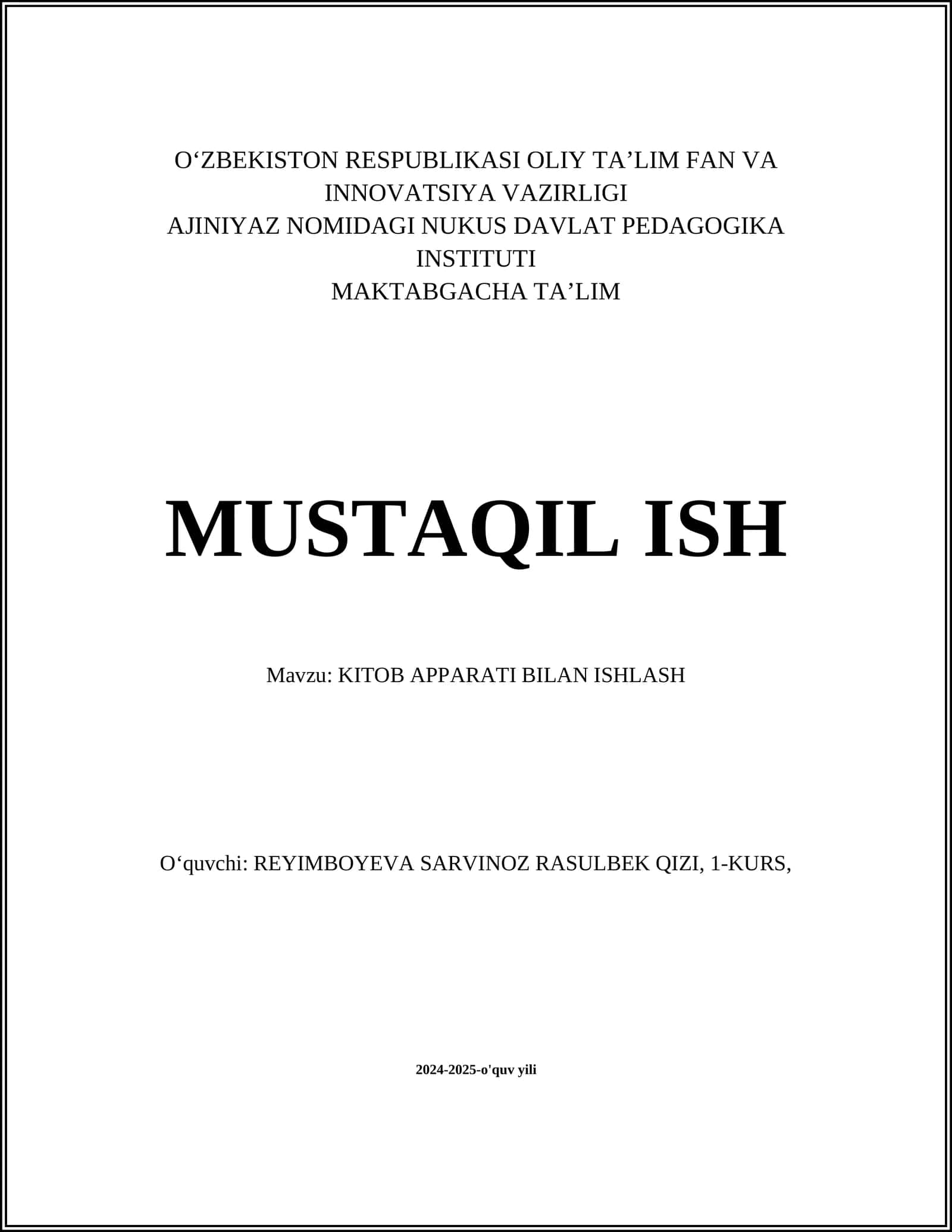 Kitob apparatlarining asosiy tamoyillari