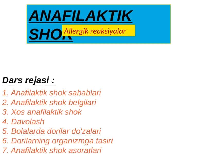 Anafilaktik shok