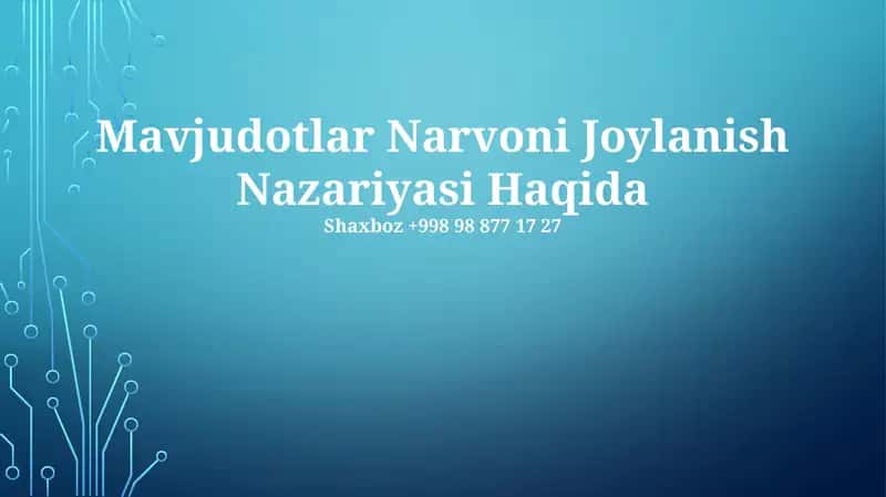 Mavjudotlar Narvoni Joylanish Nazariyasi