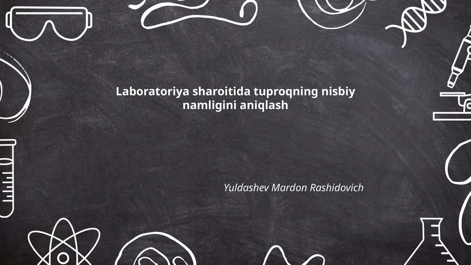 Tuproqning nisbiy namligini aniqlash