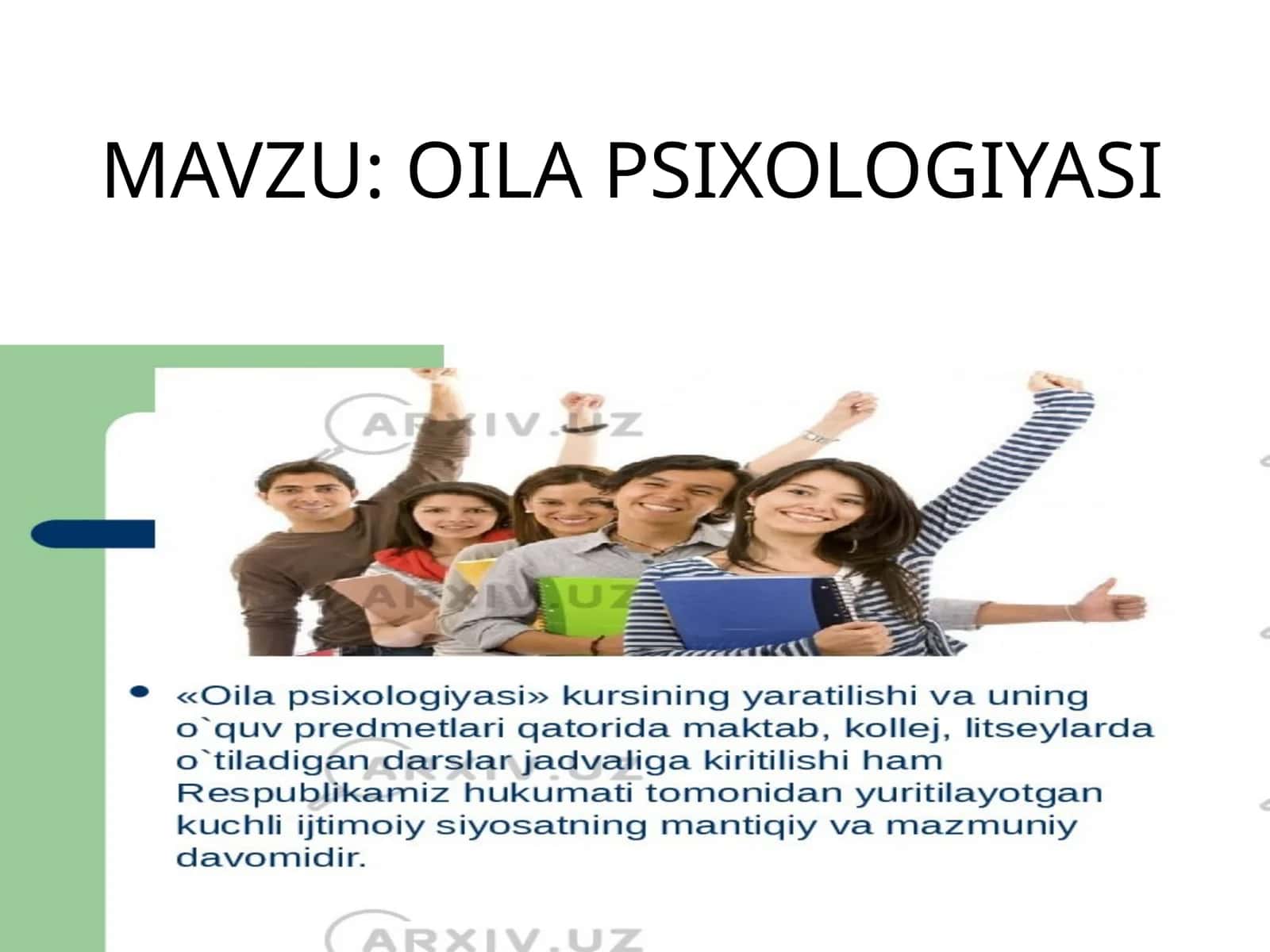 OILA PSIXOLOGIYASI