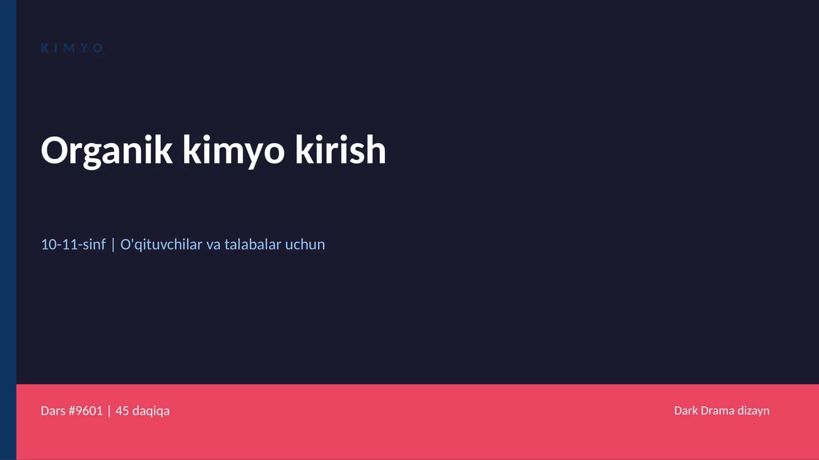 Organik kimyo kirish