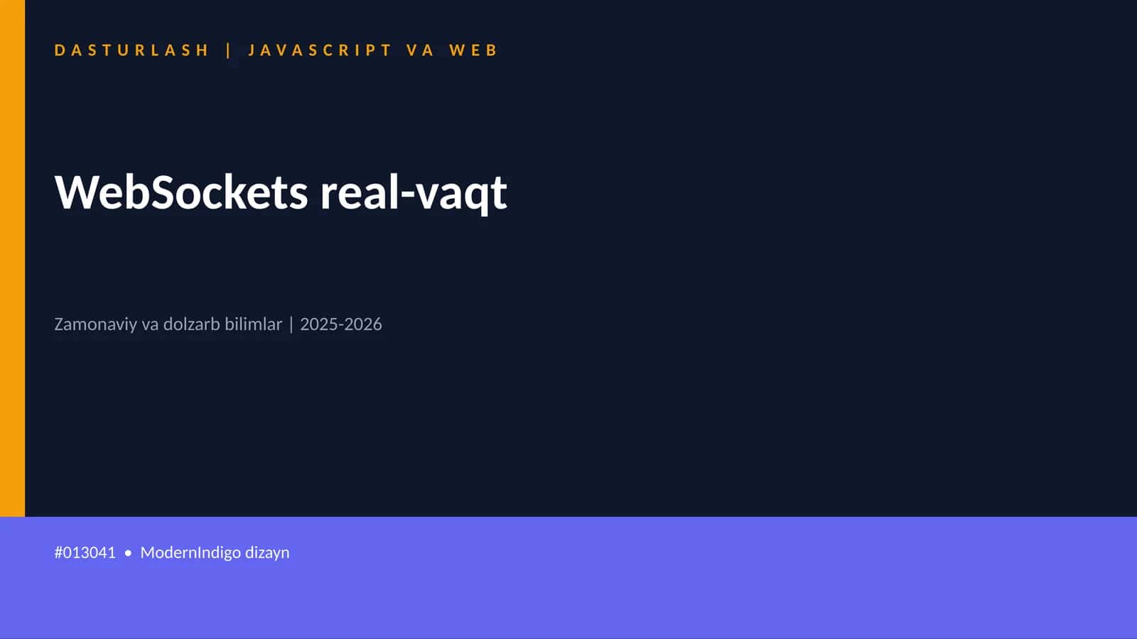 DASTURLASH | JAVASCRIPT VA WEB