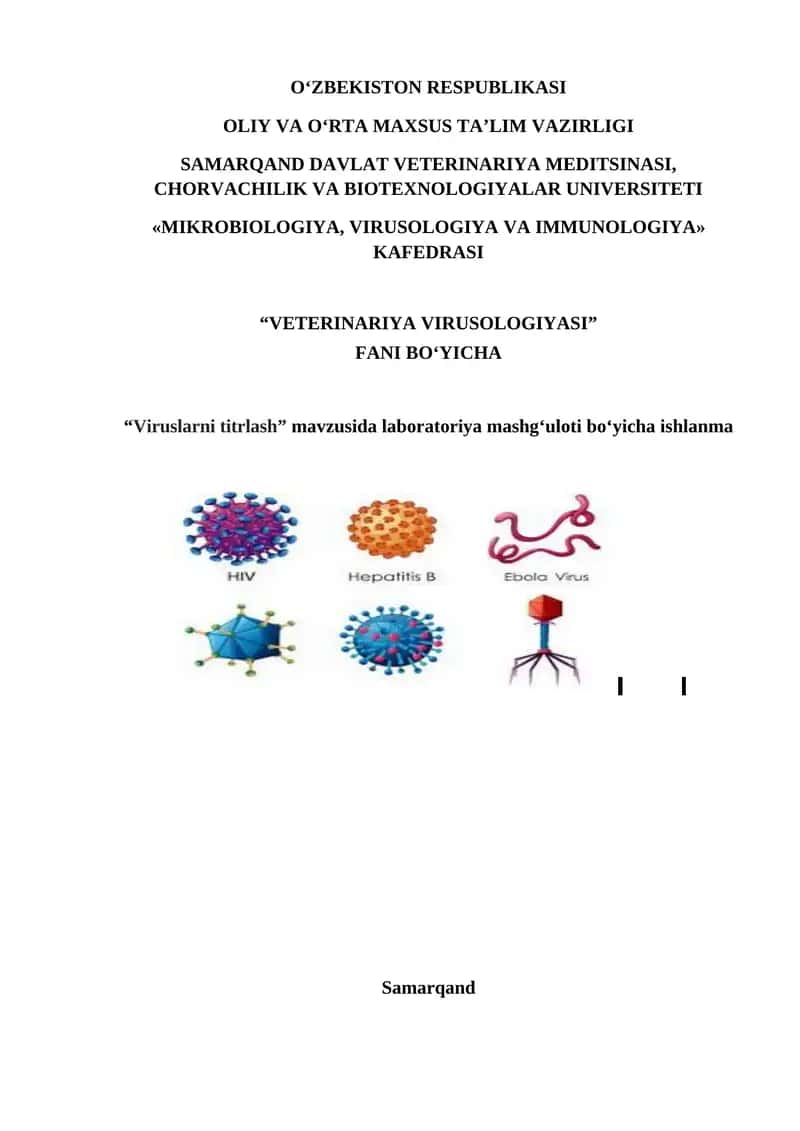 Viruslarni titrlash