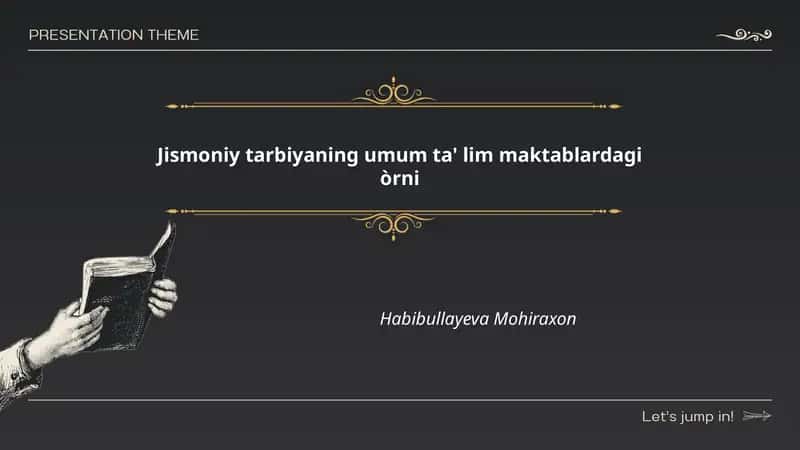 Jismoniy tarbiyaning umum ta' lim maktablardagi òrni