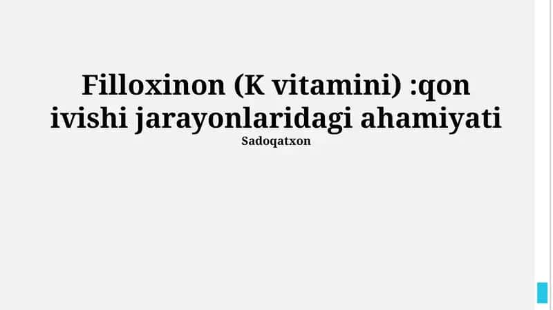 Filloxinon (K vitamini)
