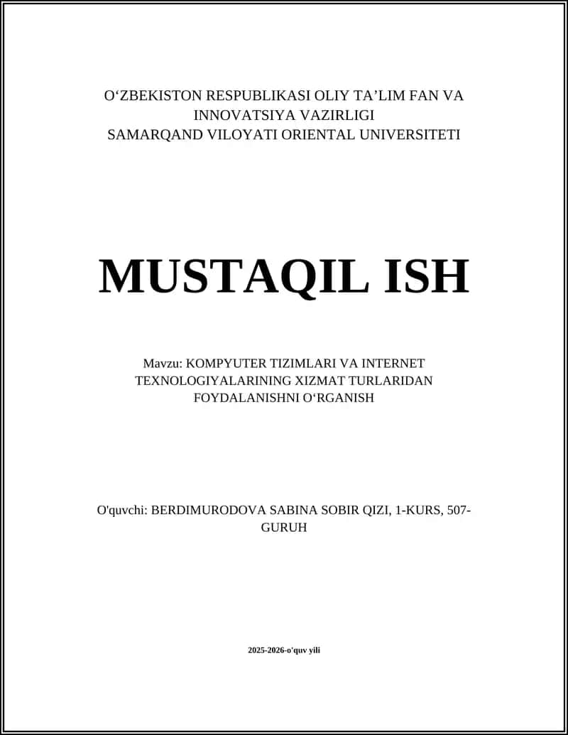 Operatsion tizimlar xizmati