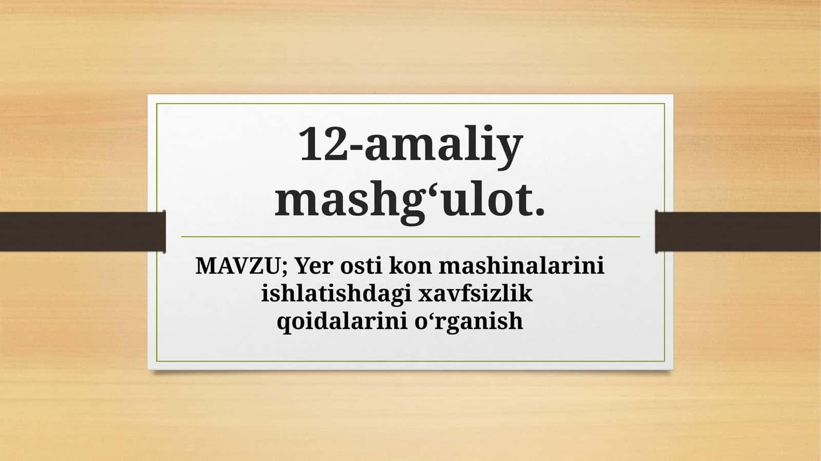 Yerosti kon mashinalarini ishlatishdagi хavfsizlikqoidalarini o‘rganish