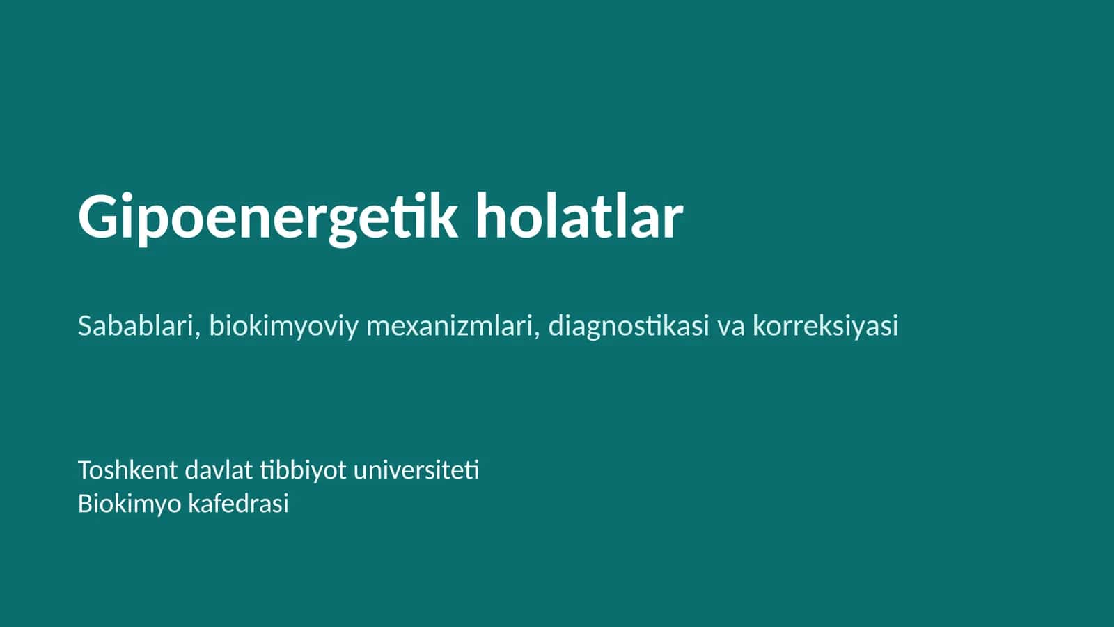 gipoenerhetik holat