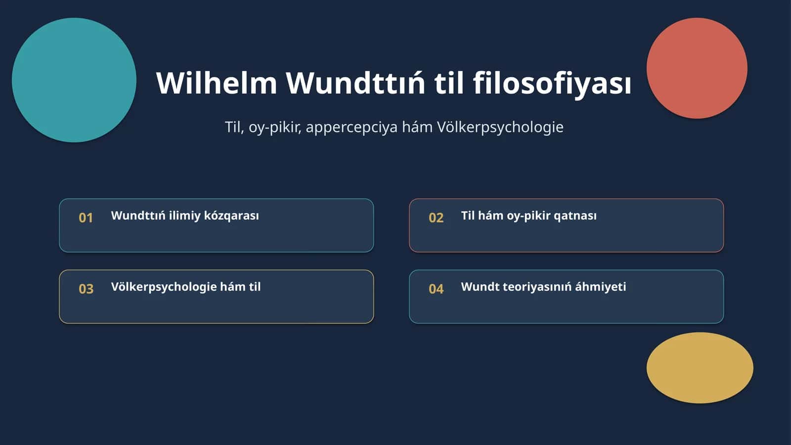 Wilhelm Wundttıǵ til filosofiyası