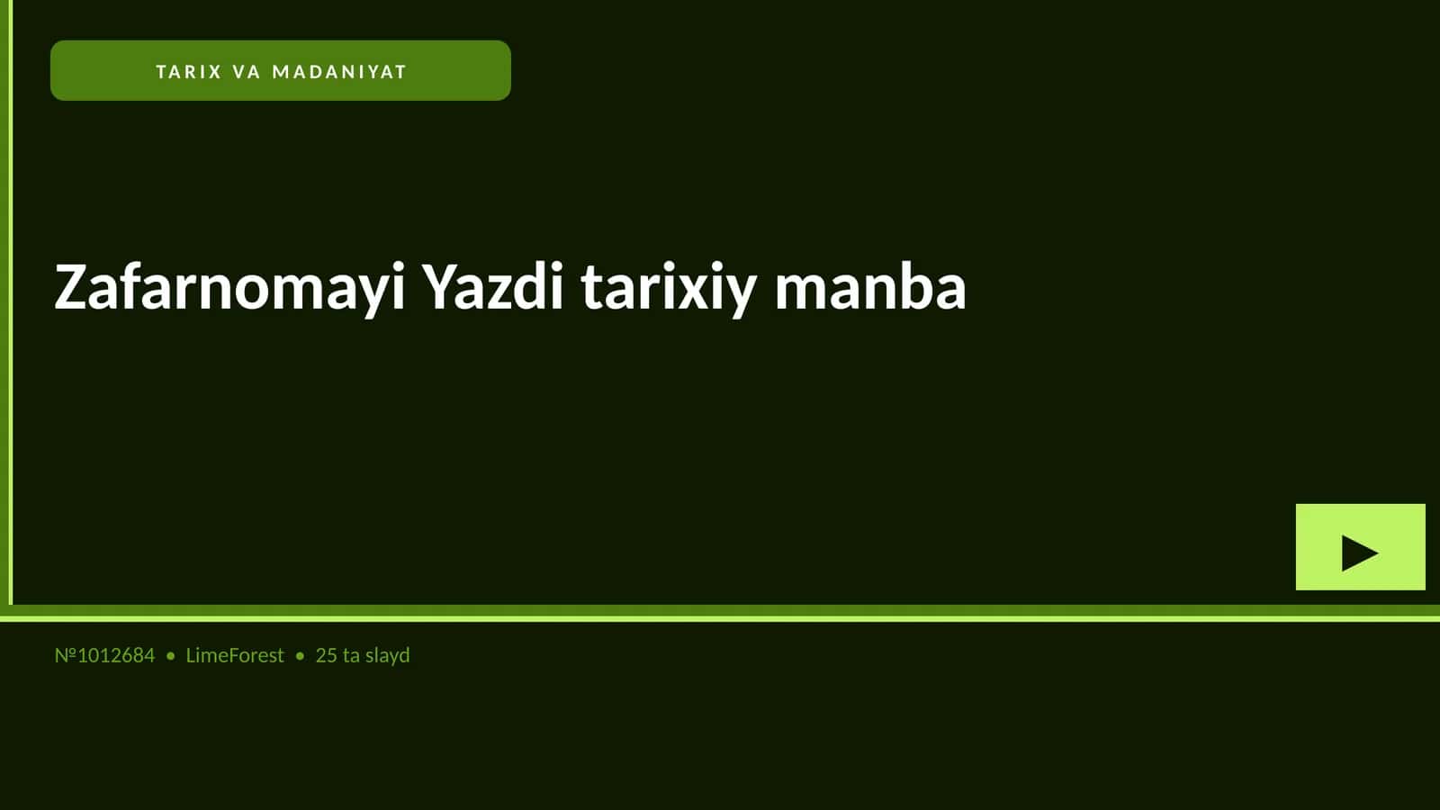 Zafarnomayi Yazdi tarixiy manba