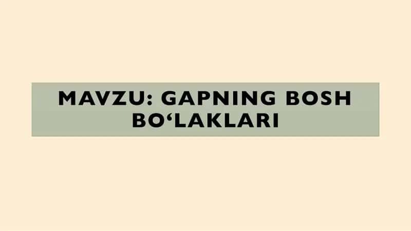 Gapning Bosh Boʻlaklari
