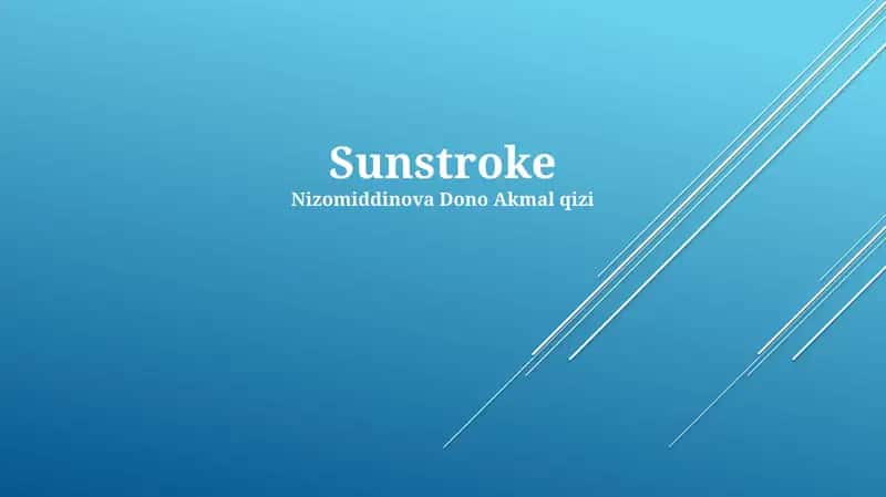 Sunstroke