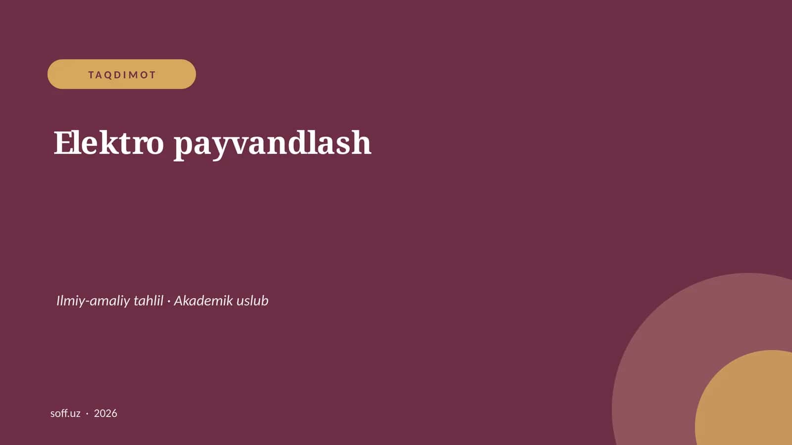 Elektro payvandlash