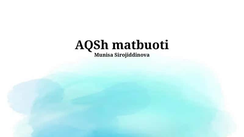 AQSh matbuoti