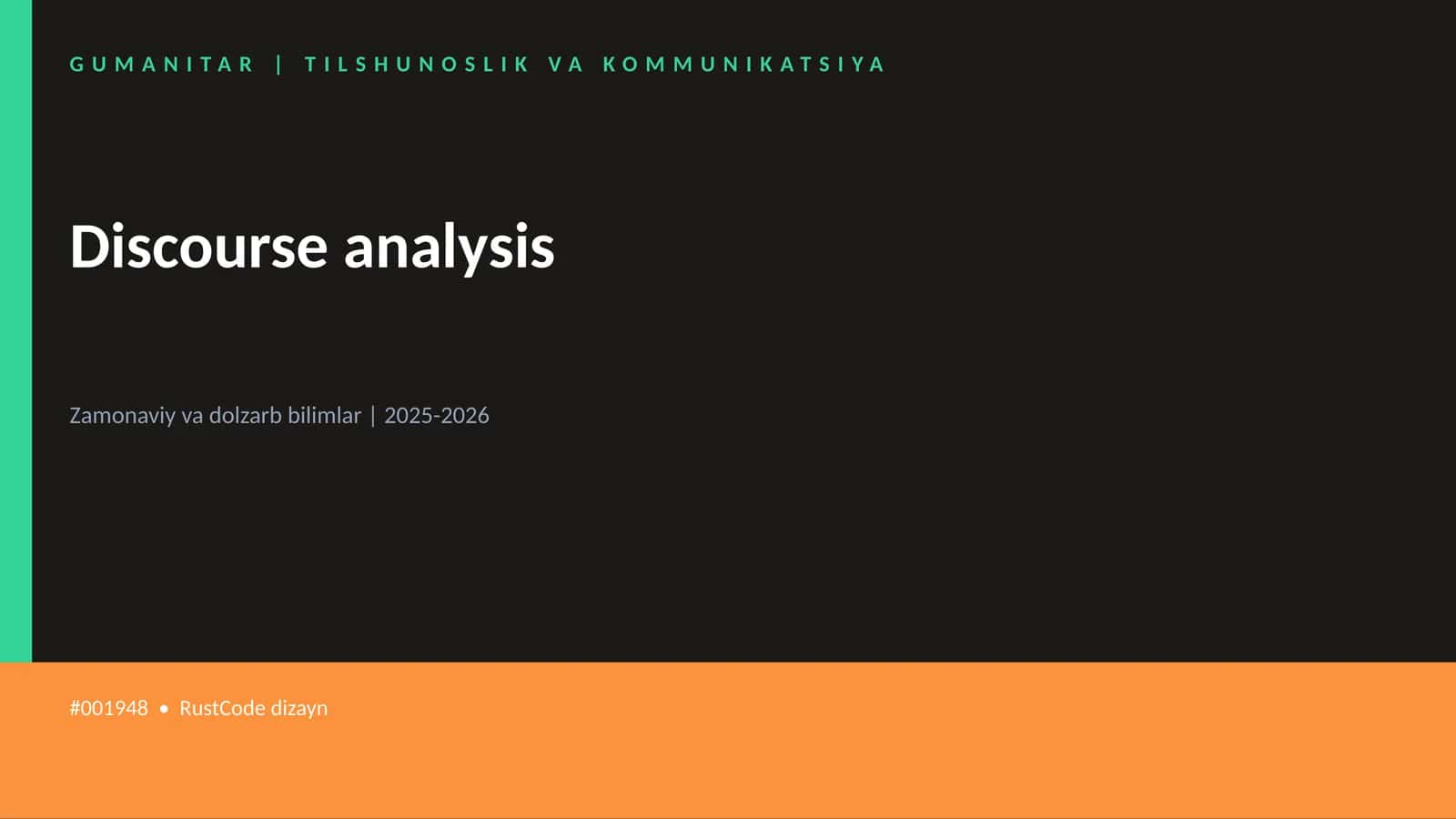 Discourse analysis