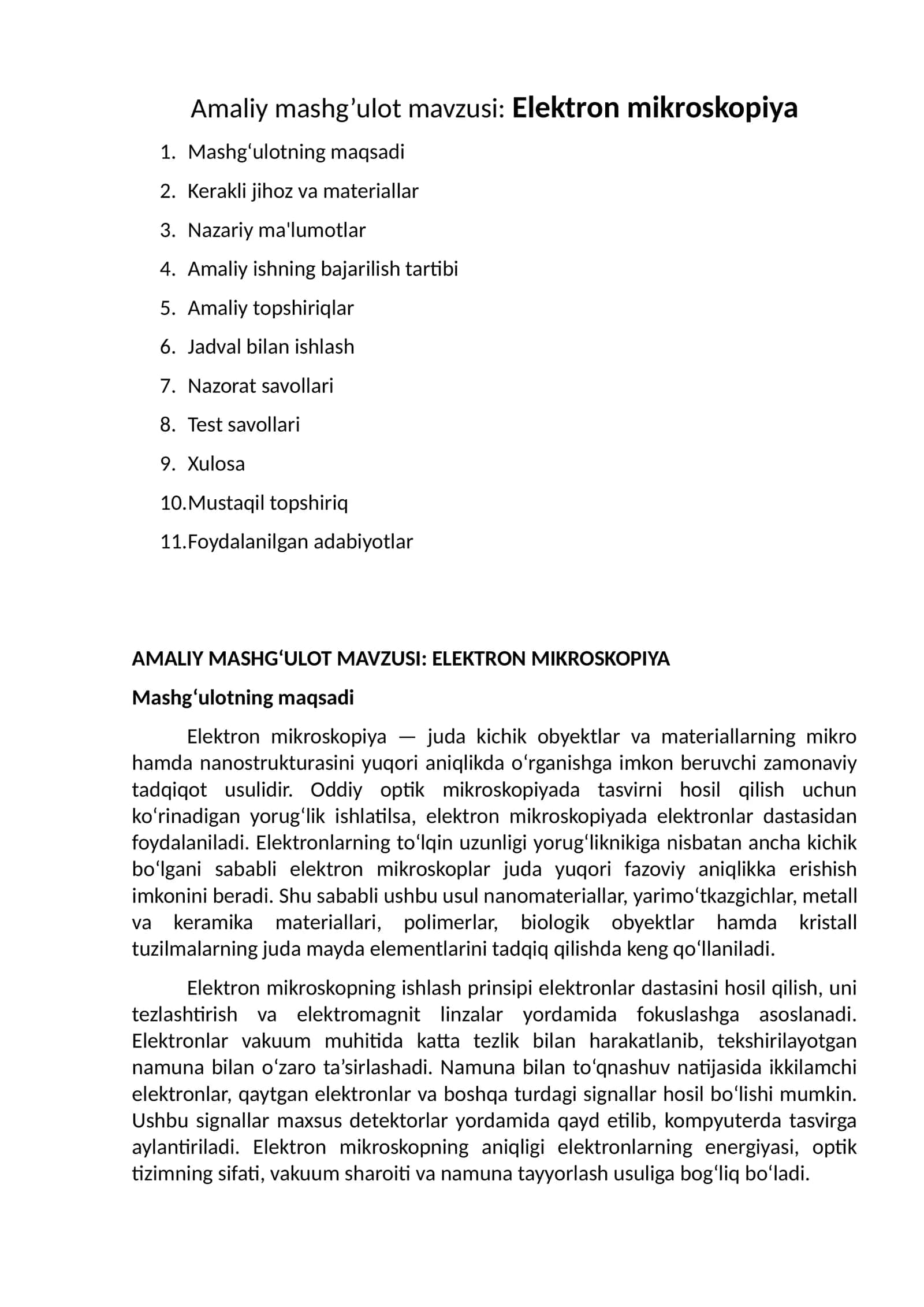 Elektron mikroskopiya