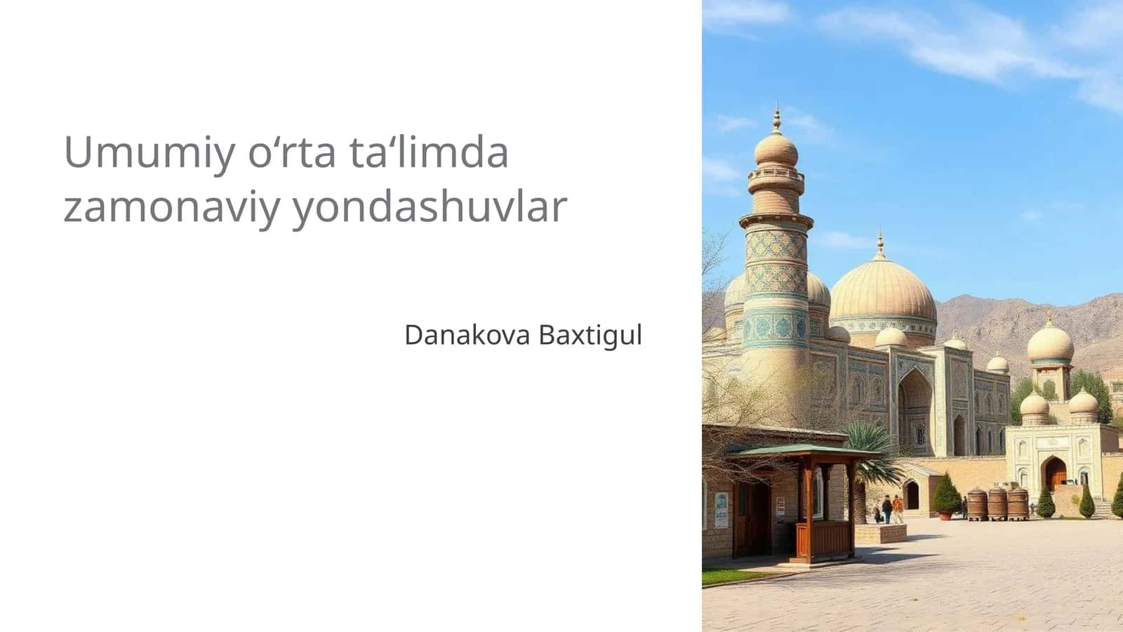 Zamonaviy o'qitish usullari va metodologiyalar