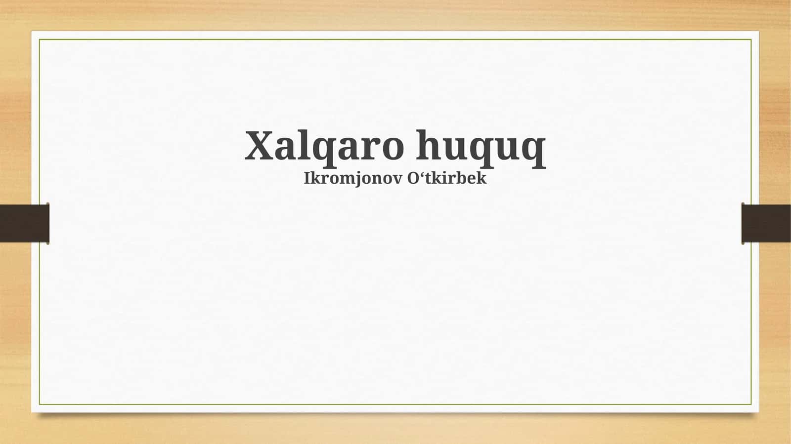 Xalqaro huquq