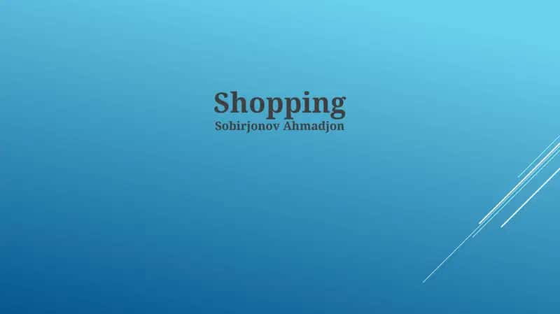 Shopping Habits