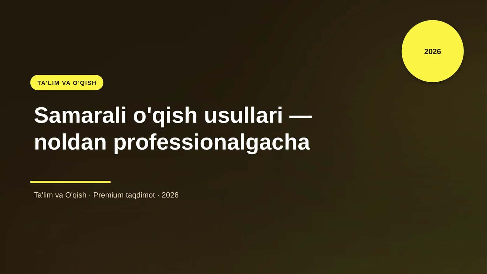Samarali o'qish usullari — noldan professionalgacha