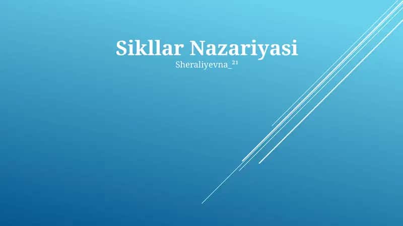 Sikllar Nazariyasi