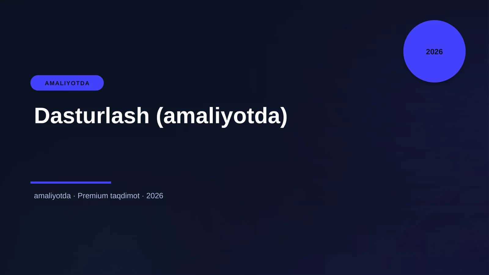 Dasturlash (amaliyotda)