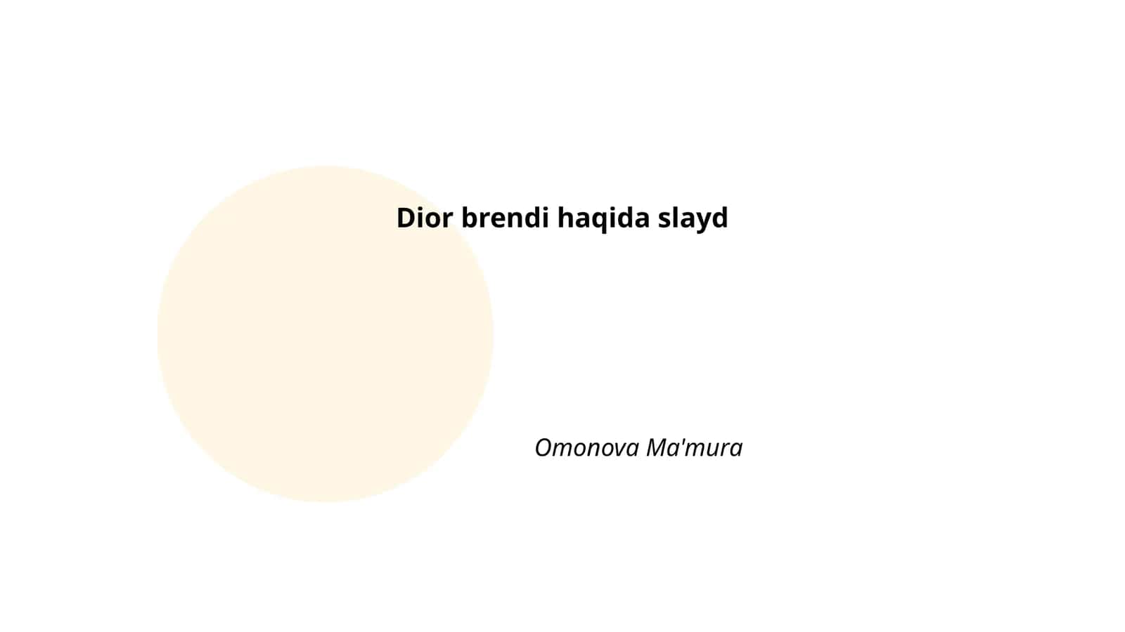 Dior brendi haqida slayd