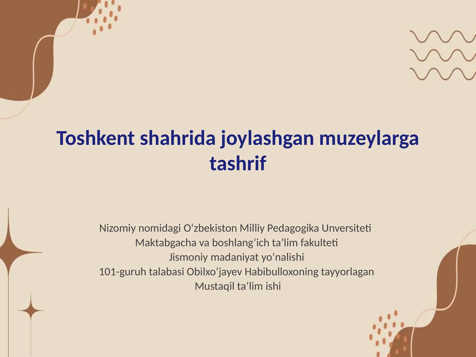 Toshkent Shahri Muzeylari