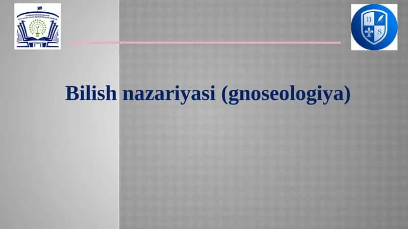 Bilish nazariyasi (gnoseologiya)