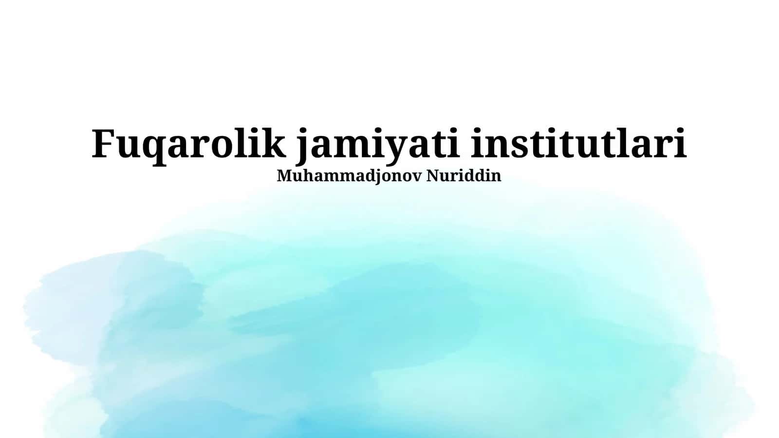 Fuqarolik jamiyati institutlari