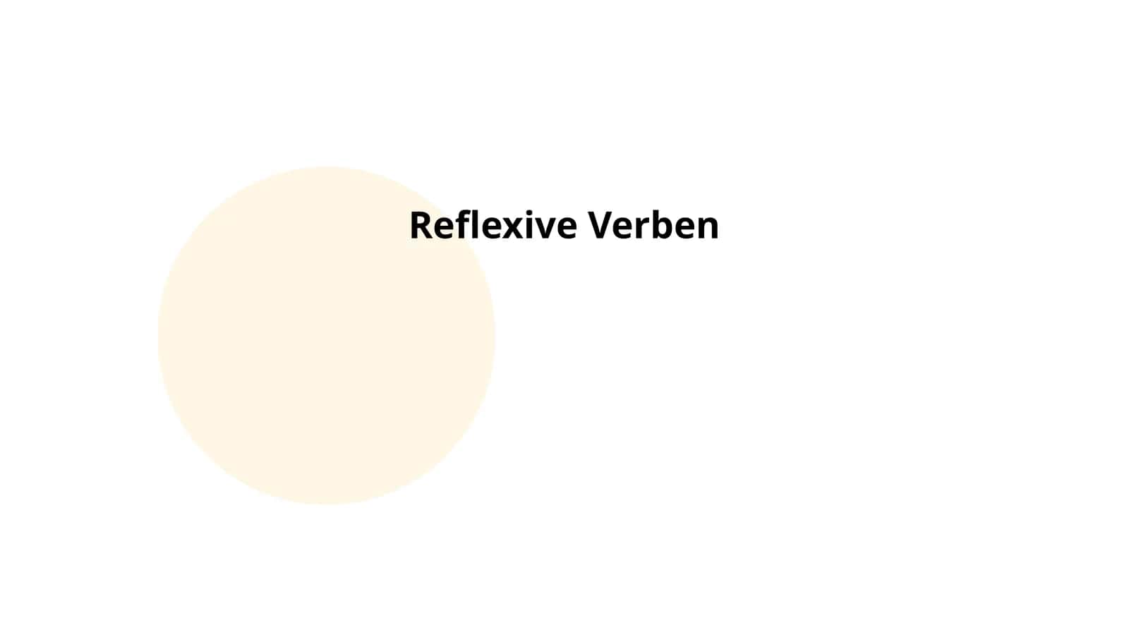 Reflexive Verben
