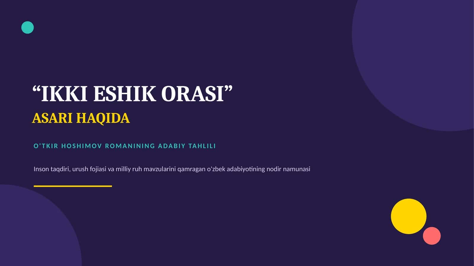 IKKI ESHIK ORASI