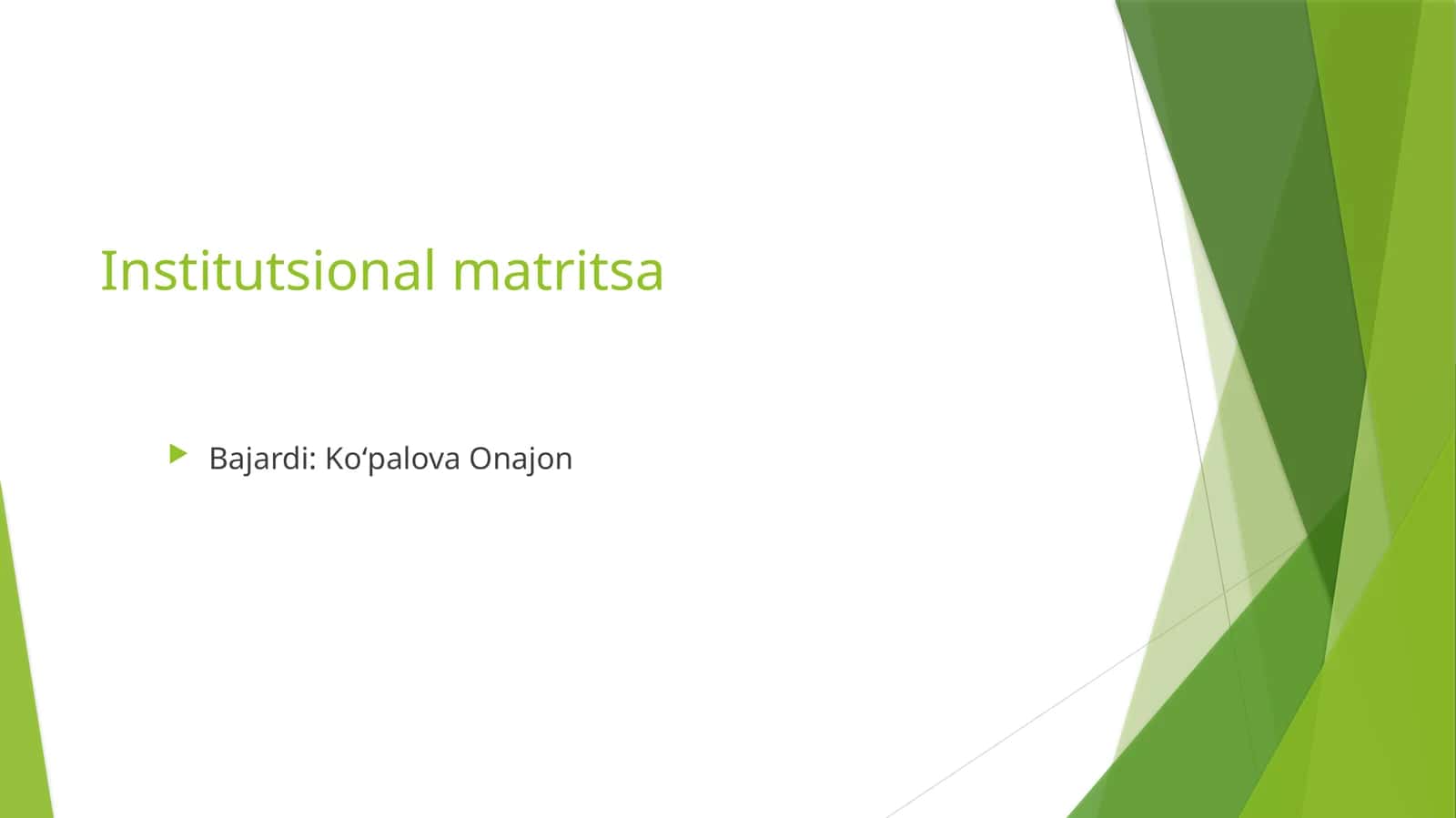 Institutsional matritsa