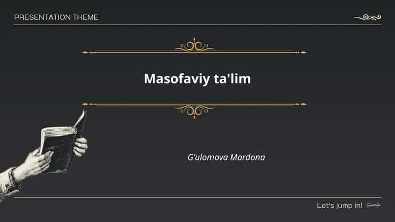 Masofaviy ta'lim