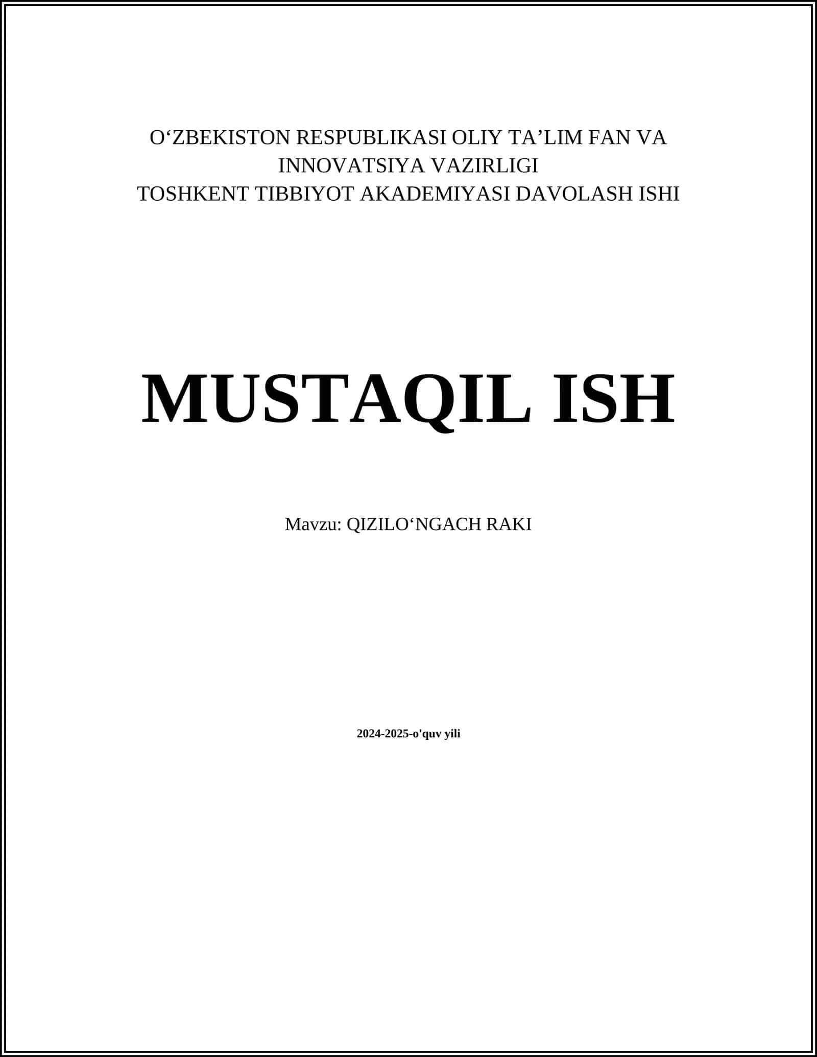 QIZILOʻNGACH RAKI