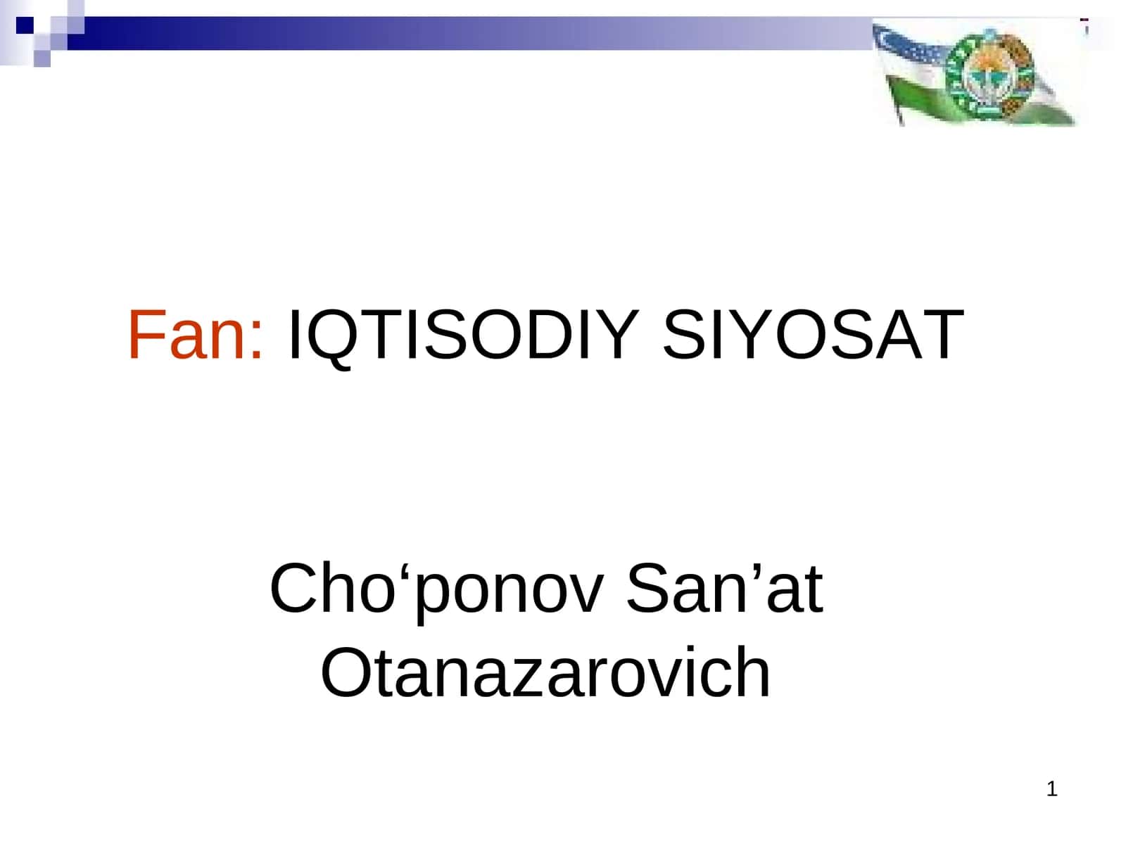 Iqtisodiy siyosat