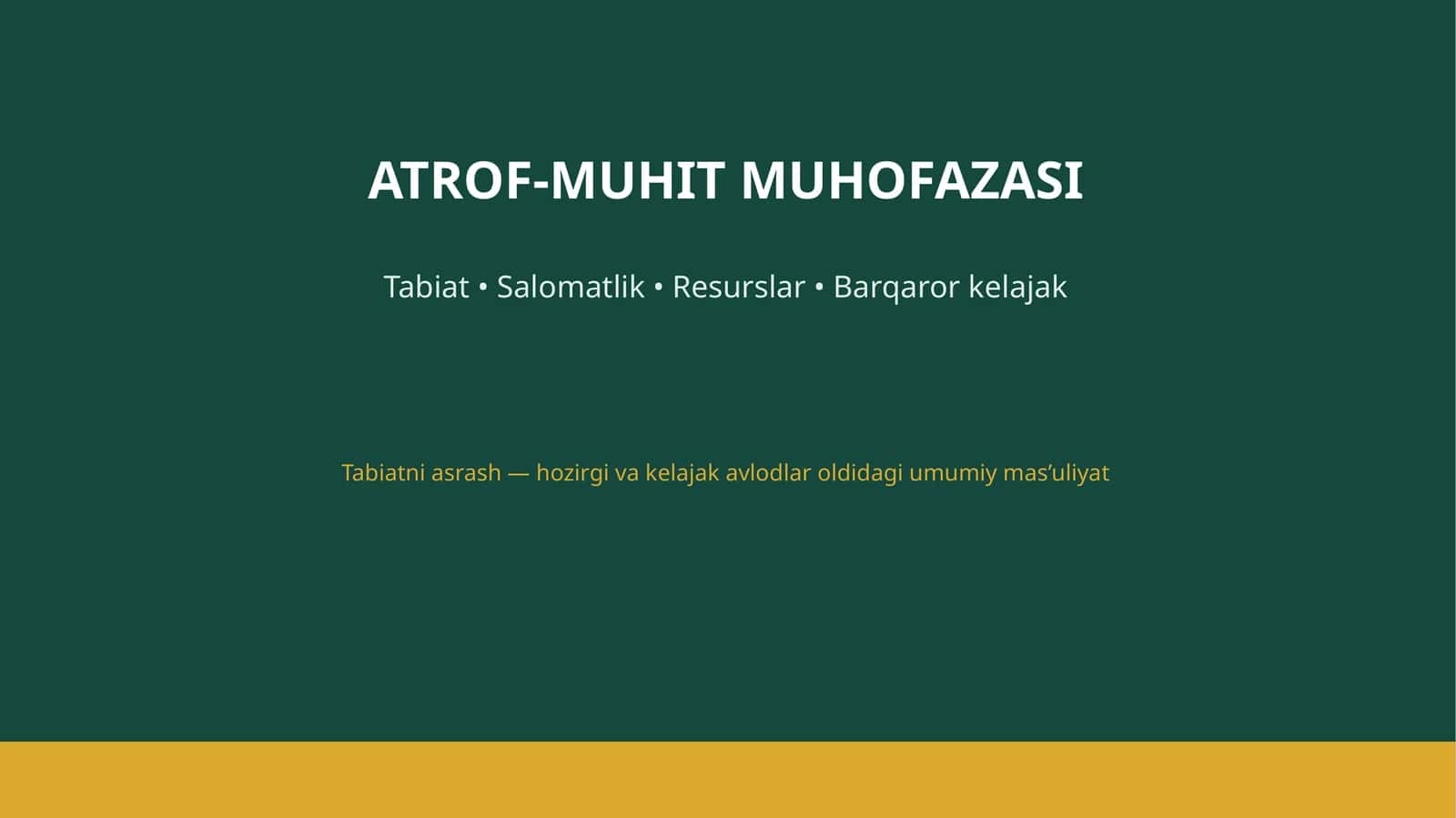 ATROF-MUHIT MUHOFAZASI