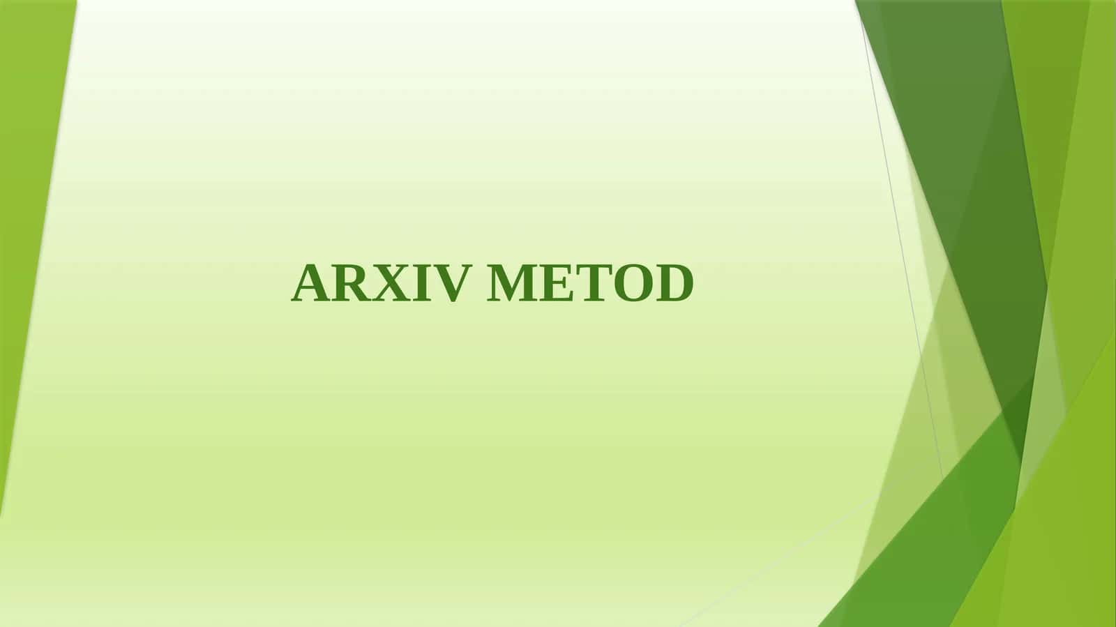 ARXIV METOD