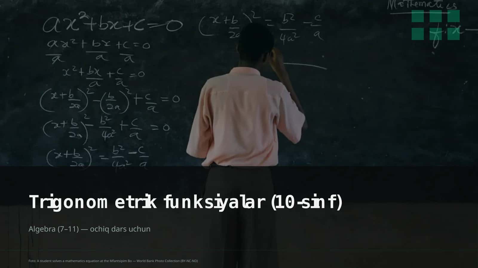 Trigonometrik funksiyalar (10-sinf)