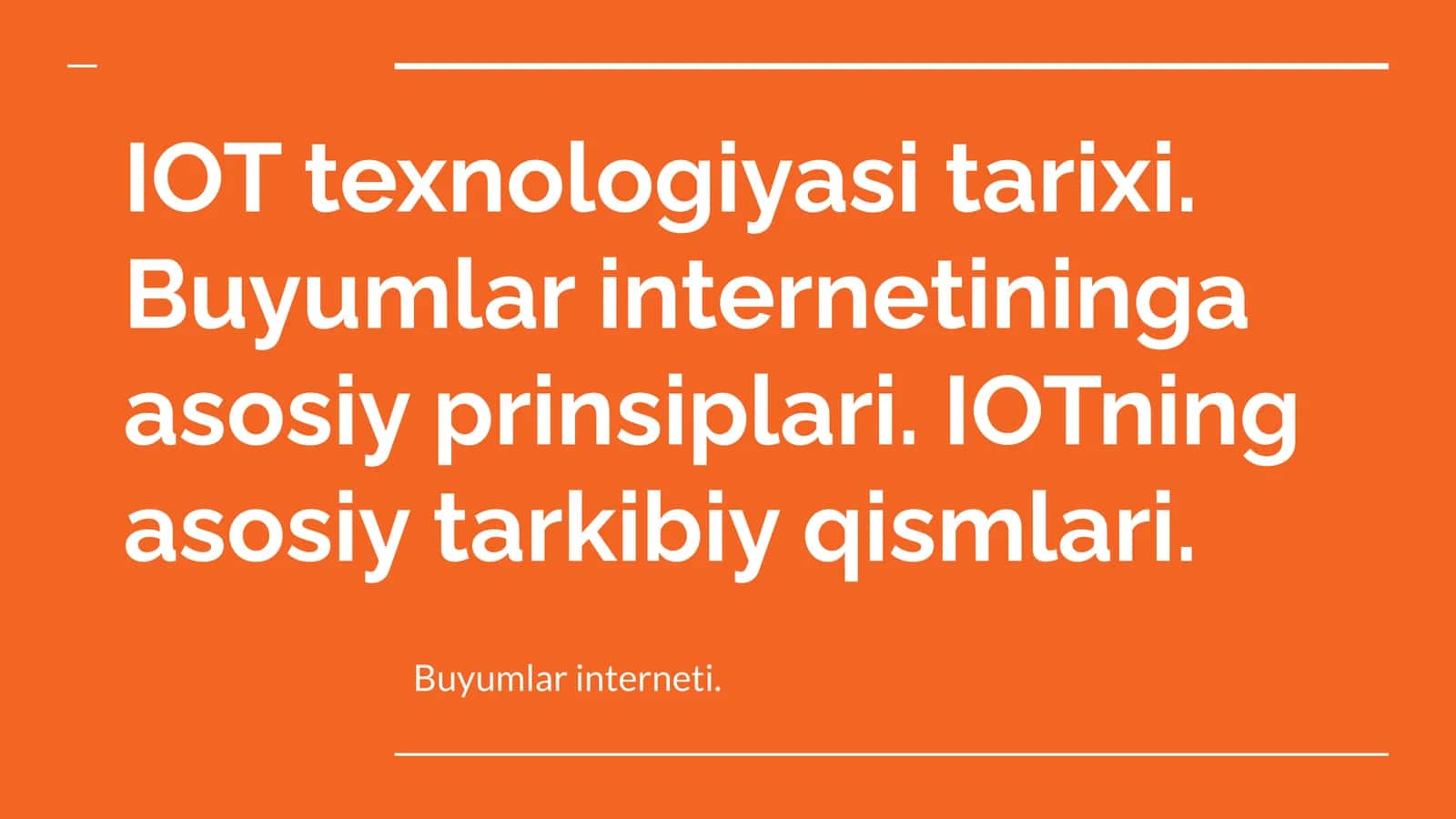 IoT Texnologiyasi Tarixi