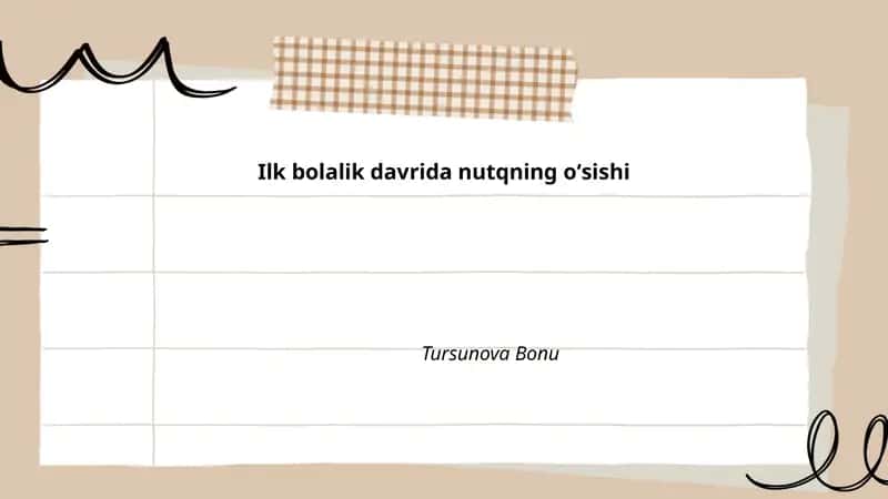 Nutqni rivojlantirish bosqichlari