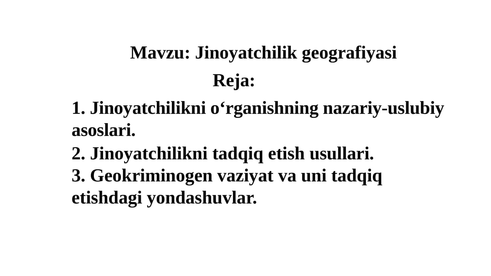 Jinoyatchilik geografiyasi
