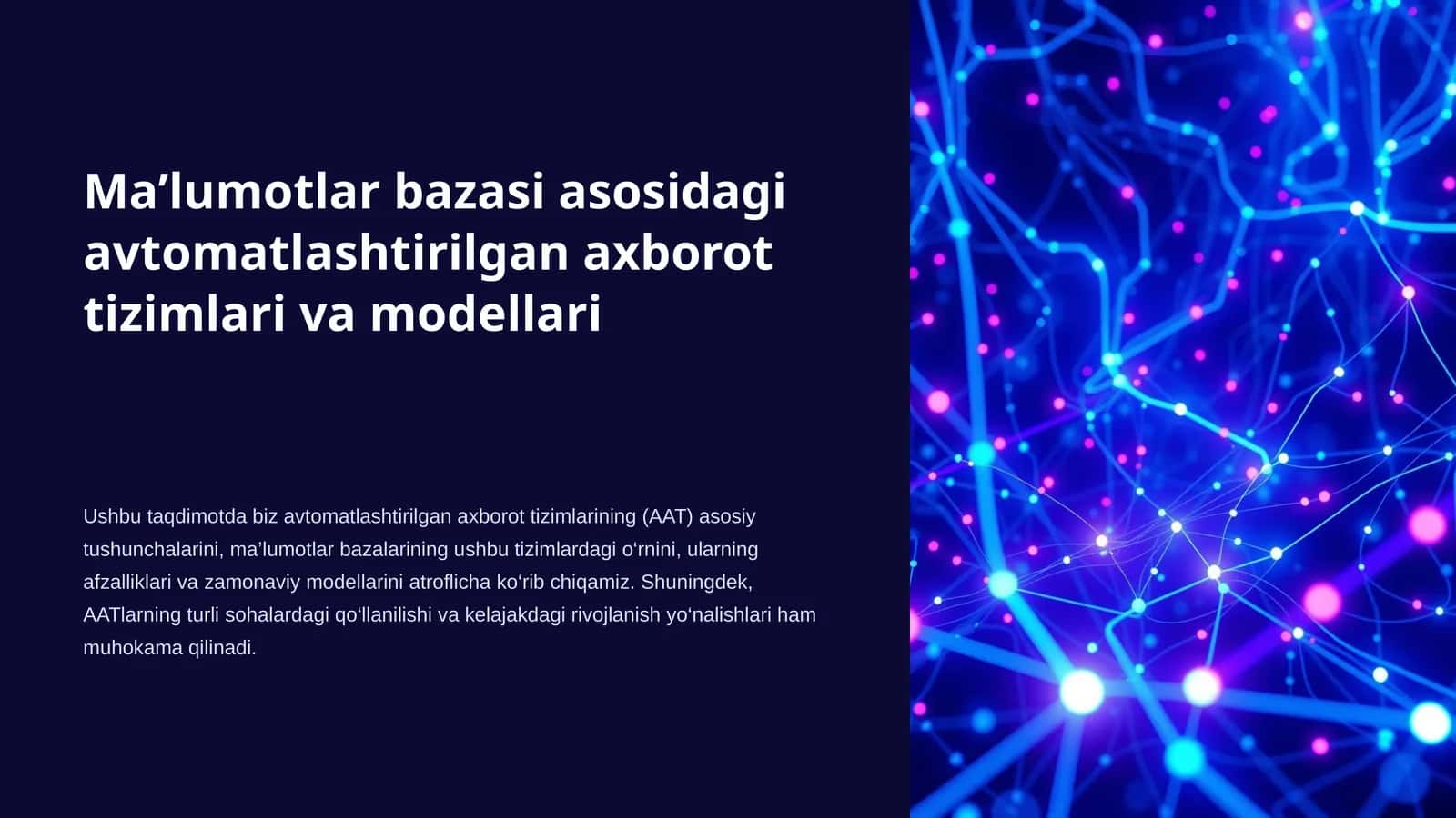 Malumotlar_bazasi_asosidagi Avtomatlashtirilgan axborot tizimlari