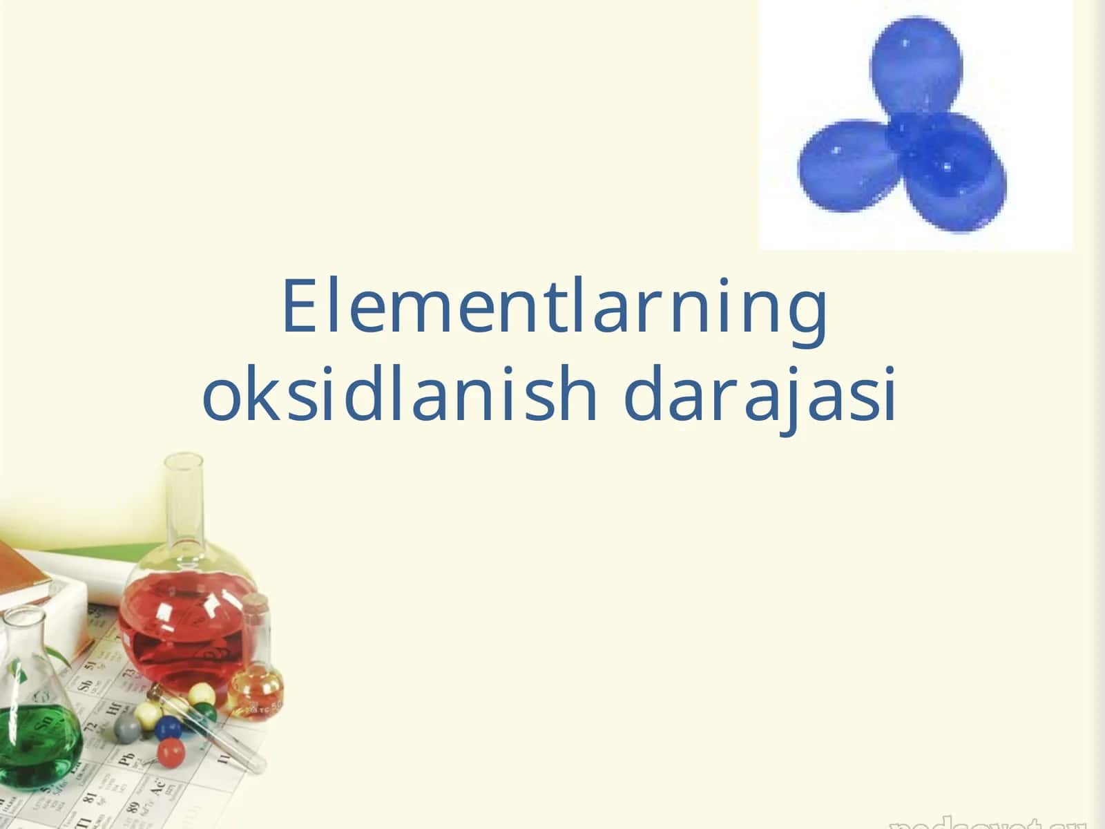 Elementlarning oksidlanish darajasi