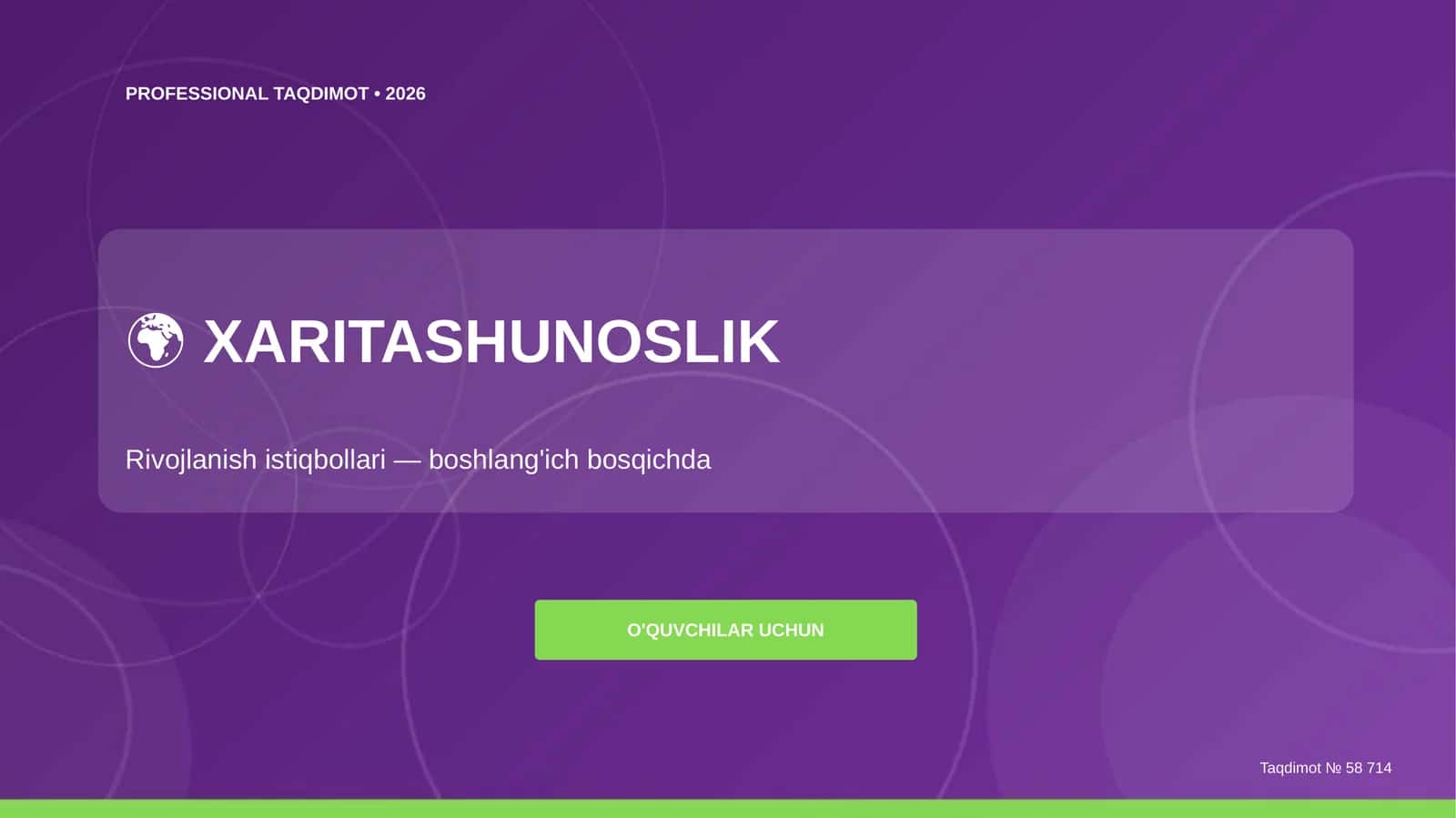 Xaritashunoslik - Professional Taqdimot