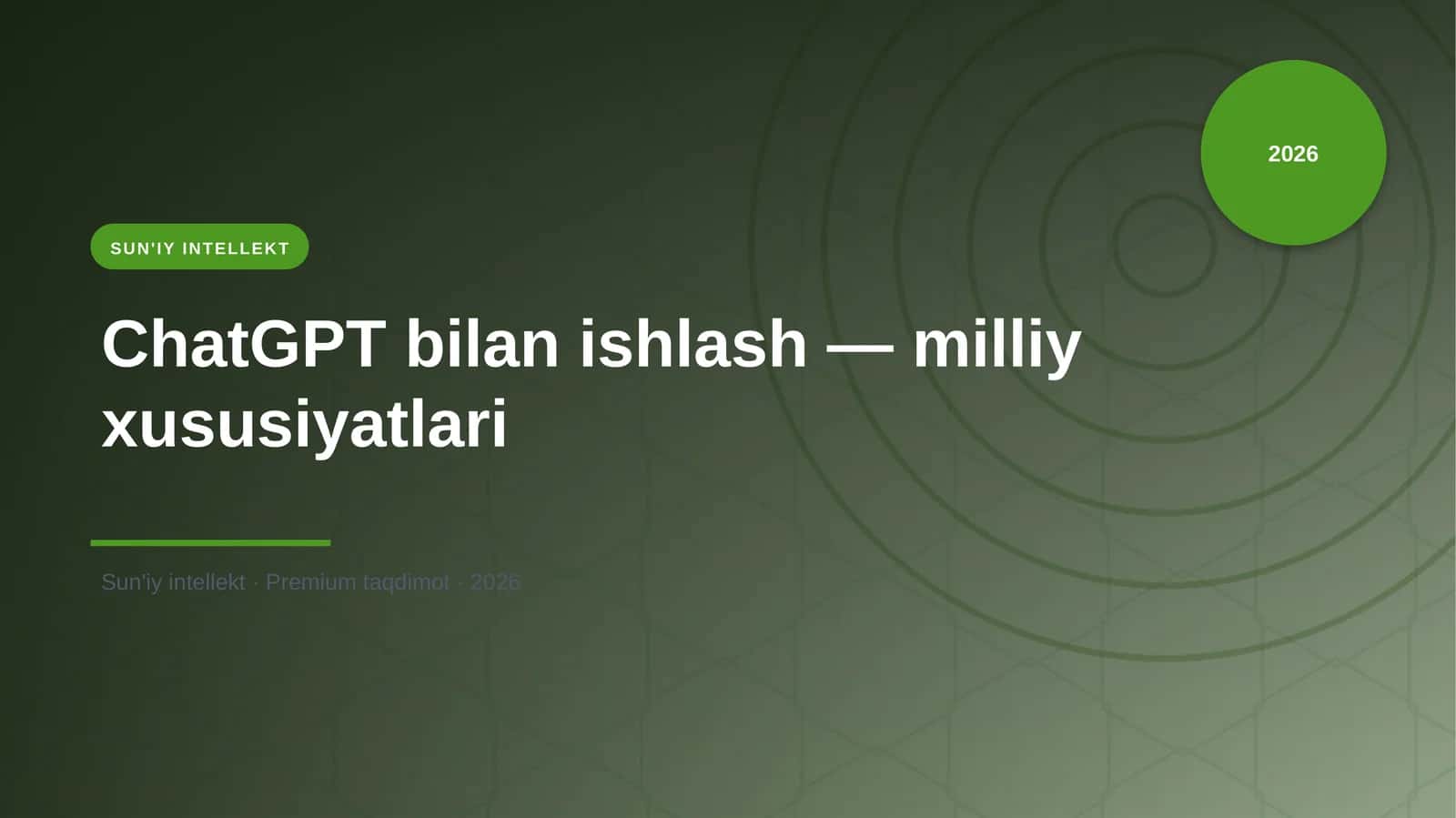 ChatGPT bilan ishlash — milliy xususiyatlari
