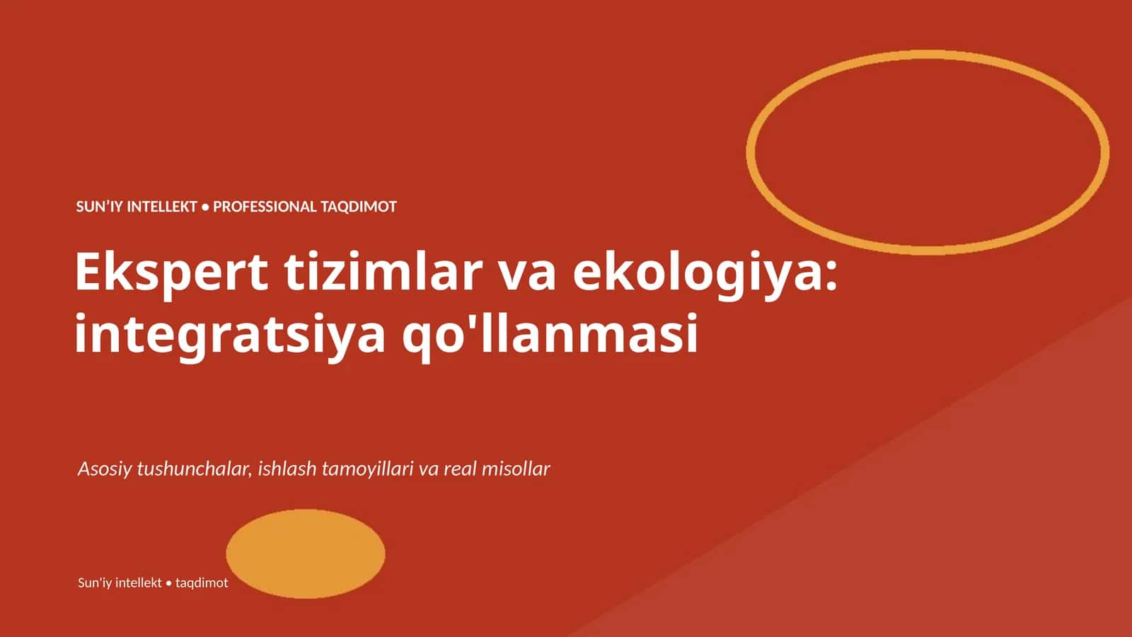 Ekspert tizimlar va ekologiya: integratsiya qo'llanmasi